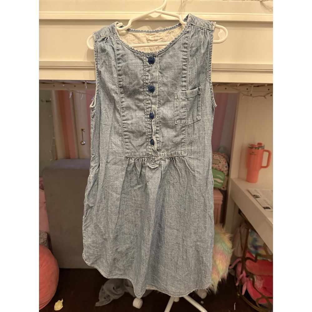 Crew Cuts Denim Dress Jumper Size 8‎